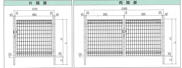 K9門扉図面